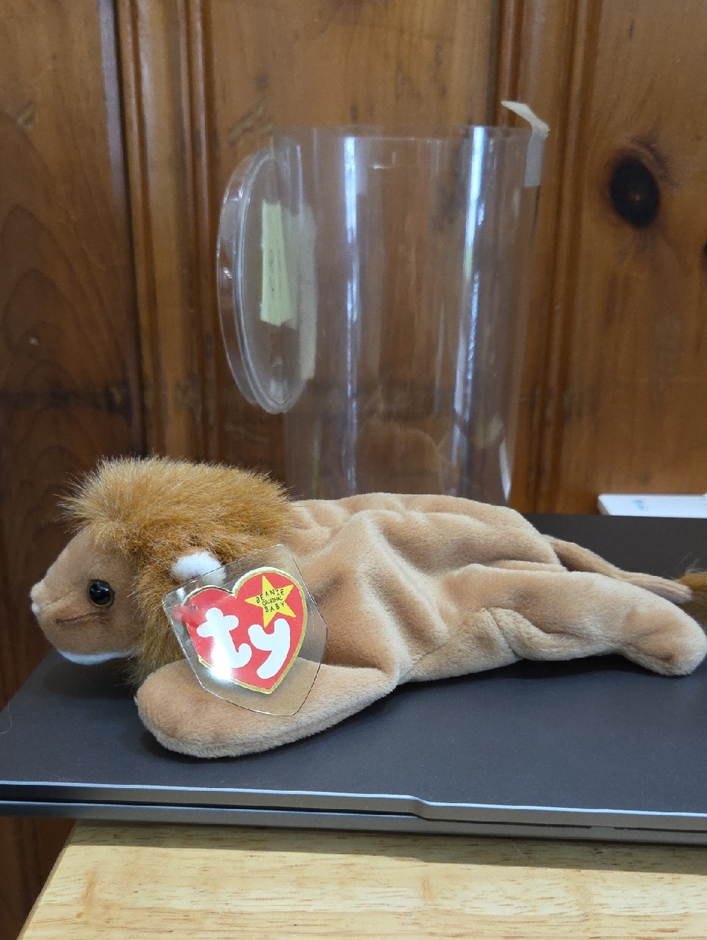 Ty Plush Light Brown Lion with Fur Mane